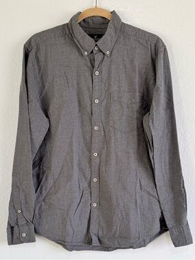 American Eagle Button Down Long Sleeves Shirt Men's Size Large  Gray